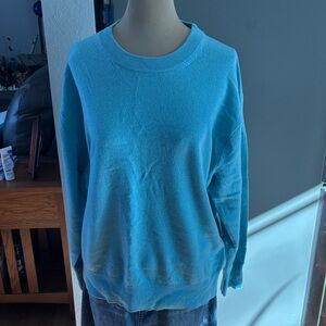 J. Crew Light Blue Crew Neck Sweater. Cashmere size small.